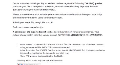 Solved Create a new SQL Developer SQL worksheet and | Chegg.com