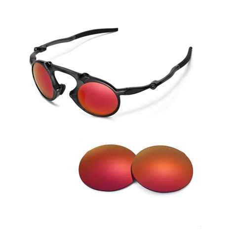 New Walleva Polarized Fire Red Replacement Lenses For Oakley Madman ...