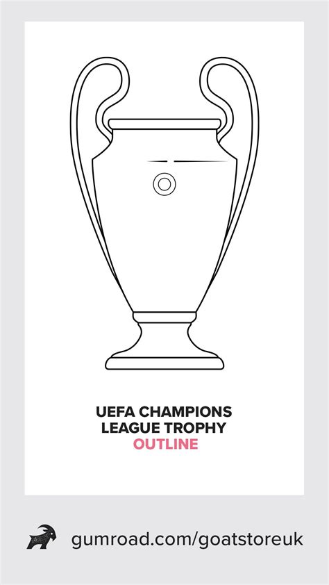 UEFA Champions League Trophy Outline Icon in 2021 | Champions league ...