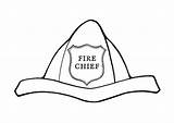 Firefighter Helmet Fireman Hat Coloring Page  Kidsworksheetfun sketch template
