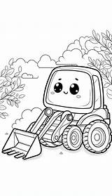 Backhoe Loader Coloring Pages  ColoringDraftcom sketch template