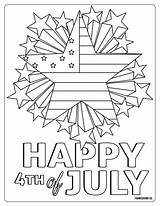 5 Free Fourth Of July coloring Pages sketch template