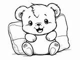 Cinnamon Bear Themed Coloring Sheet  Page sketch template