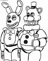 Freddy And Bonnie FNAF Coloring Page  Free Printable Pages sketch template