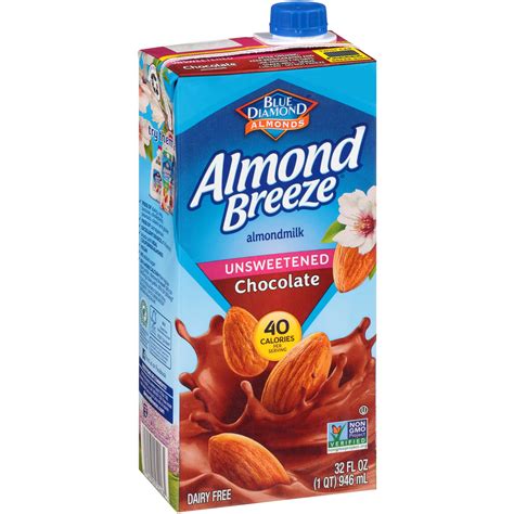 Almond Breeze Dairy Free Almondmilk, Unsweetened Chocolate, 32 Fluid Ounce- Buy Online in United ...