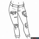 Jeans Coloring Page sketch template