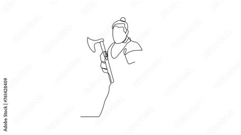 Animated self drawing of the fighter or gladiator is fighting in the ...