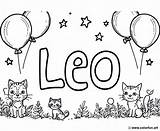 Coloring page Of The Name Leo Download Or Print For Free sketch template