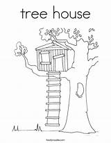 tree house Coloring Page  Twisty Noodle sketch template