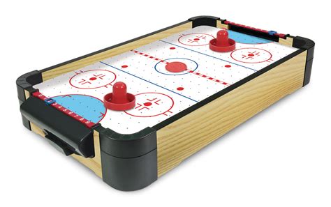 Snap 'N' Play 2-Player Table Top Hover Air Hockey Game, Wood Finish ...