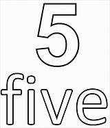 Five Coloring Page sketch template
