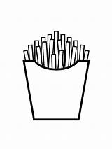 French Fries Coloring Pages sketch template