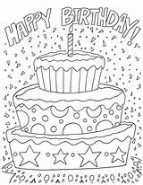 Happy Birthday Coloring Sheets Printables sketch template