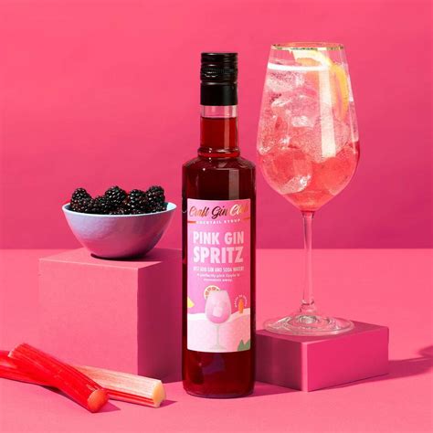 Pink Gin Spritz Cocktail Syrup By Craft Gin Club | notonthehighstreet.com