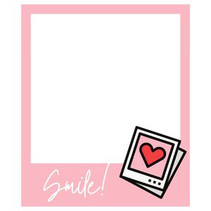 Pink Polaroid Template transparent PNG - StickPNG