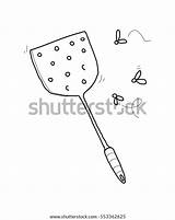 Fly Swatter Coloring Page Sketch sketch template