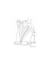 Harp coloring page  Download Free For Kids Best sketch template