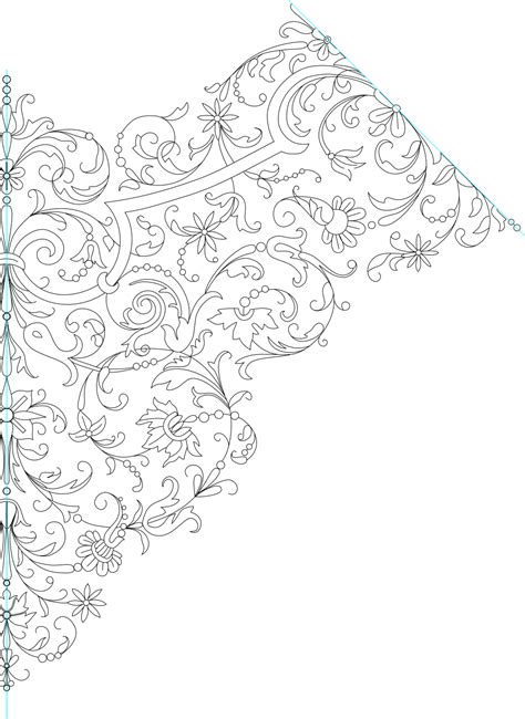 Handkerchief Embroidery Pattern Lineart by Kithplana on DeviantArt