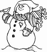 Printable Snowman Coloring Pages sketch template