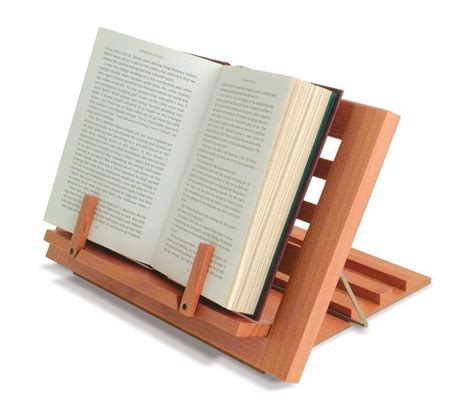 Wooden Reading Rest Adjustable Book Holder Display Stand Wood Cook ...