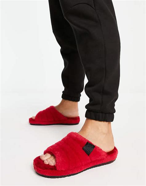 Ugg Fluff You Slippers In Red | ASOS