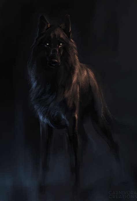black dog by KFCemployee | Canine art, Werewolf art, Fantasy wolf