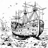 Embark On High seas Thrills With This Exciting Pirate Ship Coloring  sketch template