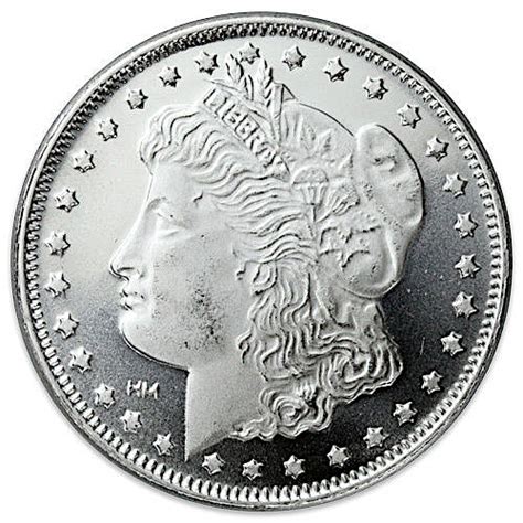 Morgan Dollar Design 1 oz. .999 Fine Silver Round from Highland Mint (Brilliant Uncirculated ...