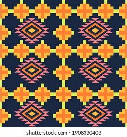 Illustration Pattern Ethnic Design Colors Background Stock Vector (Royalty Free) 1908330403 ...