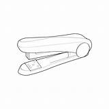 stapler In Line Art Vector Style Isolated On White Background  sketch template