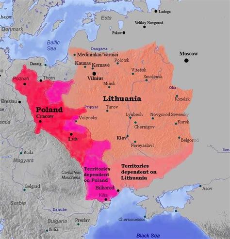 The Grand Duchy of Lithuania and The Kingdom of Poland (1387) [726x756 ...