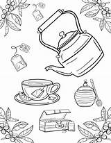 Coloring Pages  Tea Page Free Download sketch template