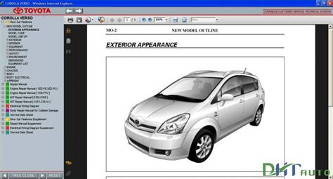 TOYOTA COROLLA VERSO 2004-2005-2006-2007-2008-2009 SERVICE & REPAIR MANUAL | Toyota Workshop Manual