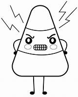Cartoon Candy Corn Coloring Page  Free Printable Pages For Kids sketch template