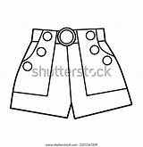 Drawing Shorts Coloring Coloring Page Kids Stock Illustration  sketch template