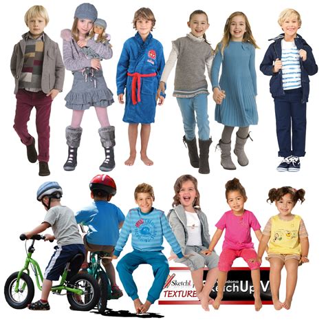 SKETCHUP TEXTURE: CHILDREN CUT OUT