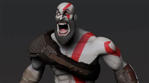 ArtStation - Kratos- "Spartan Rage!"