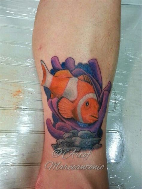 Color clown fish and coral tattoo | Art on skin /tattoos | Pinterest | Coral tattoo, Colors and ...