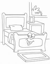 Simple Bed Coloring Page  Free Printable Pages For Kids sketch template