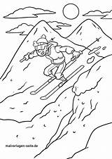 Skijanje Skifahren Ausmalbilder Ski Athlete Coloringsky Kids Olympics  sketch template
