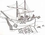 FREE COLORING PAGE BOSTON TEA PARTY  Coloring Home sketch template