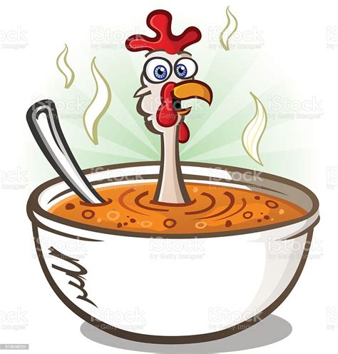 Chicken Soup Cartoon Character Stock Illustration - Download Image Now - Chicken Soup, Chicken ...