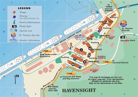 Havensight Map - St. Thomas, U.S. Virgin Islands