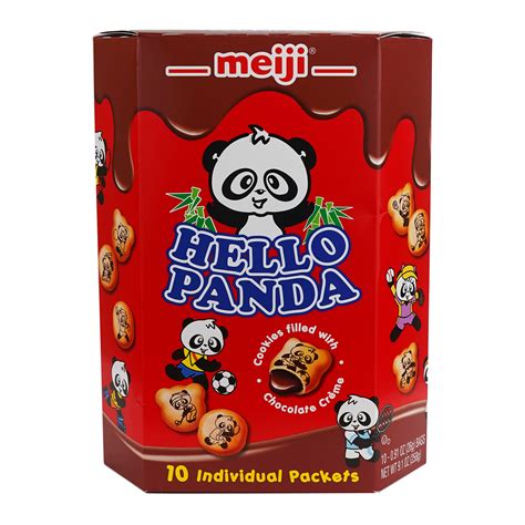 Meiji Hello Panda Chocolate Cream Filled Biscuits (Large Box) 9.1 oz ...