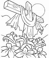 Easter Cross Coloring Pages Printable For Free Download sketch template
