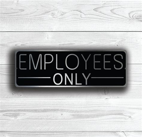 Employees Only Sign - Classic Metal Signs