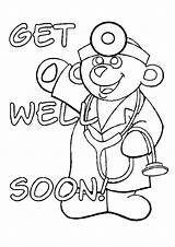 Get Well Soon Coloring Pages Printable Cards sketch template