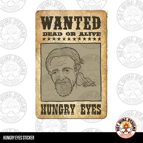 Hungry Eyes Sticker | Hot Wing Designs