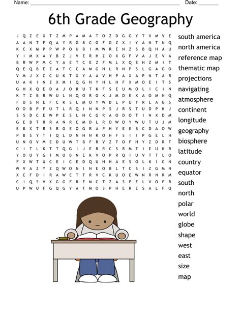 6Th Grade Word Search Printable