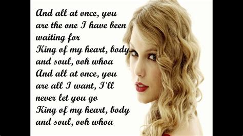 Taylor Swift - King of My Heart ( Lyric Video) - YouTube